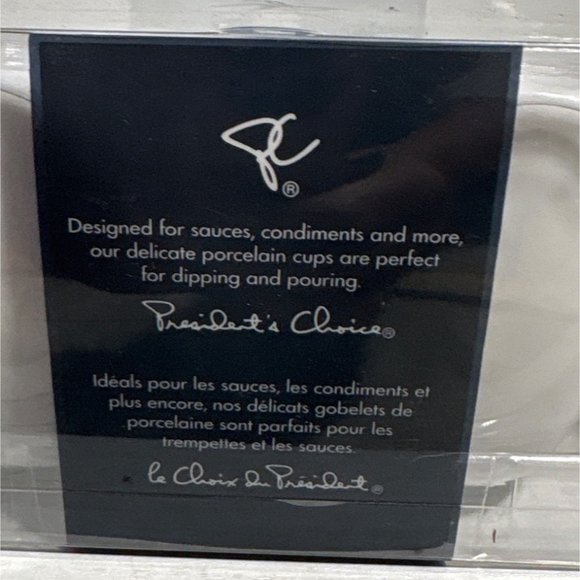 Porcelain Dip Cups Set Of 4 By Presidents Choice For Sauces & Condiments - Picture 6 of 6